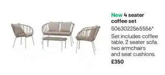 New 4 seater coffee set