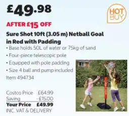 Costco Sure Shot Netball Goal offer