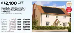 Costco Fresh Solar 5.18kW Fox Battery Solar PV System offer