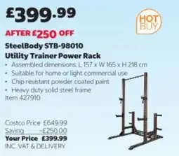 Costco Steelbody utility trainer power rack offer