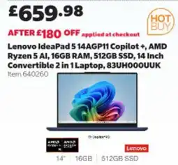 Costco Lenovo IdeaPad 5 14AGP11 Copilot + offer