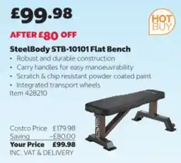 Costco Steelbody flat bench offer