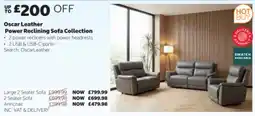 Costco Oscar Leather Power Reclining Sofa Collection offer