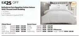 Costco Belledorm pure egyptian cotton sateen 1000 thread count bedding offer
