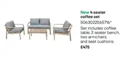 B&Q 4 seater coffee set offer