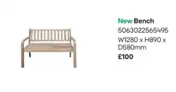 B&Q New Bench offer