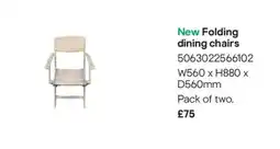 B&Q New Folding dining chairs offer