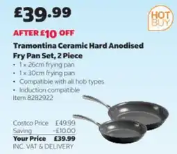 Costco Tramontina ceramic hard anodised fry pan set offer