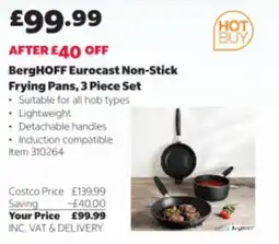 Costco BergHOFF Eurocast Non-Stick Frying Pans, 3 Piece Set offer