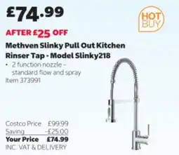 Costco Methven Slinky Pull Out Kitchen Rinser Tap offer