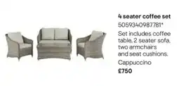 B&Q 4 seater coffee set offer