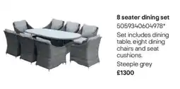 B&Q 8 seater dining set offer