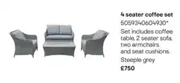 B&Q 4 seater coffee set offer