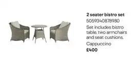 B&Q 2 seater bistro set offer