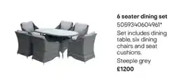 B&Q 6 seater dining set offer