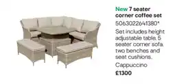 B&Q New 7 seater corner coffee set offer