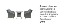 B&Q 2 seater bistro set offer
