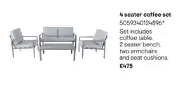B&Q 4 seater coffee set offer