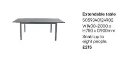 B&Q Extendable table offer