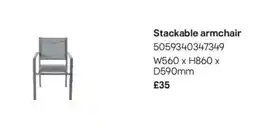 B&Q Stackable armchair offer
