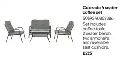 B&Q Colorado 4 seater coffee set offer