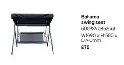 B&Q Bahama swing seat offer