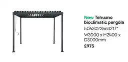 B&Q New Tehuano bioclimatic pergola offer
