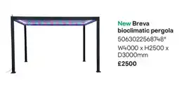 B&Q New Breva bioclimatic pergola offer