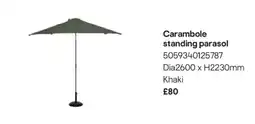 B&Q Carambole standing parasol offer