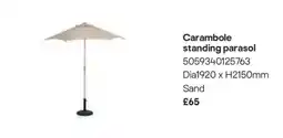 B&Q Carambole standing parasol offer
