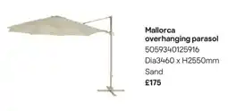 B&Q Mallorca overhanging parasol offer