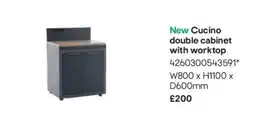 B&Q New Cucino double cabinet with worktop offer