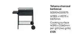 B&Q Tehama charcoal barbecue offer