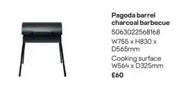 B&Q Pagoda barrel charcoal barbecue offer