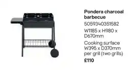 B&Q Pondera charcoal barbecue offer