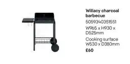 B&Q Willacy charcoal barbecue offer