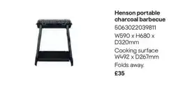 B&Q Henson portable charcoal barbecue offer