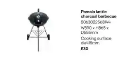 B&Q Pamola kettle charcoal barbecue offer