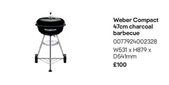 Weber compact charcoal barbecue