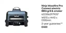 B&Q Ninja Woodfire Pro Connect electric BBQ grill & smoker offer