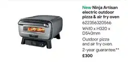 B&Q New Ninja Artisan electric outdoor pizza & air fry oven offer