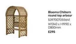 B&Q Blooma chiltern round top arbour offer