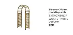 B&Q Blooma chiltern round top arch offer