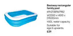 B&Q Bestway rectangular family pool offer