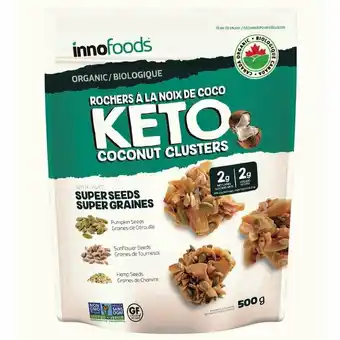 Costco Innofoods Organic Coconut Keto Clusters with Super Seeds, 500g offer