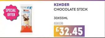Kinder chocolate stick