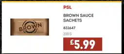 Bestway PSL BROWN SAUCE SACHETS offer