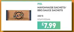 Bestway PSL Mayonnaise Sachets/BBQ Sauce Sachets offer