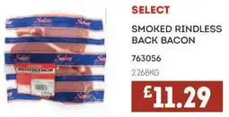 Bestway Select smoked rindless back bacon offer