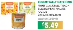 Bestway Essentially Catering Fruit Cocktail/Peach Slices/Pear Halves - juice offer